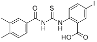 2-[[[(3,4-DIMETHYLBENZOYL)AMINO]THIOXOMETHYL]AMINO]-5-IODO-BENZOIC ACID CAS#: 531517-09-6