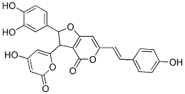 2-(3,4-Dihydroxyphenyl)-2,3-dihydro-3-(4-hydroxy-2-oxo-2H-pyran-6-yl)-6-[2-(4-hydroxyphenyl)vinyl]-4H-furo[3,2-c]pyran-4-one CAS#: 62350-92-9