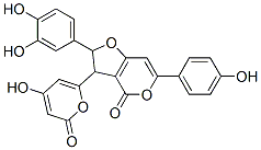 2-(3,4-Dihydroxyphenyl)-2,3-dihydro-3-(4-hydroxy-2-oxo-2H-pyran-6-yl)-6-(4-hydroxyphenyl)-4H-furo[3,2-c]pyran-4-one CAS#: 62350-93-0