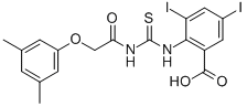 2-[[[[(3,5-DIMETHYLPHENOXY)ACETYL]AMINO]THIOXOMETHYL]AMINO]-3,5-DIIODO-BENZOIC ACID CAS#: 530154-68-8