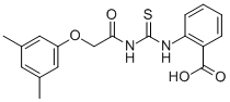 2-[[[[(3,5-DIMETHYLPHENOXY)ACETYL]AMINO]THIOXOMETHYL]AMINO]-BENZOIC ACID CAS#: 530153-05-0