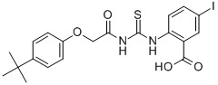 2-[[[[4-(1,1-DIMETHYLETHYL)BENZOYL]AMINO]THIOXOMETHYL]AMINO]-5-IODO-BENZOIC ACID CAS#: 530155-97-6