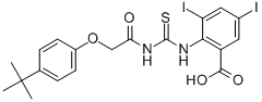 2-[[[[[4-(1,1-DIMETHYLETHYL)PHENOXY]ACETYL]AMINO]THIOXOMETHYL]AMINO]-3,5-DIIODO-BENZOIC ACID CAS#: 531540-83-7
