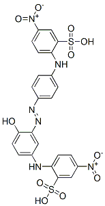 2-[[4-[[2-Hydroxy-5-[(4-nitro-2-sulfophenyl)amino]phenyl]azo]phenyl]amino]-5-nitrobenzenesulfonic acid CAS#: 68134-19-0