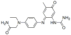 2-[[4-[[2-(carbamoylamino)-5-methyl-4-oxo-2,5-cyclohexadien-1-ylidene]amino]phenyl]ethylamino]acetamide CAS#: 66612-19-9