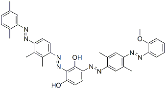 2-[[4-[(2,5-Dimethylphenyl)azo]-2,3-dimethylphenyl]azo]-4-[[4-[(2-methoxyphenyl)azo]-2,5-dimethylphenyl]azo]-1,3-benzenediol CAS#: 68227-34-9