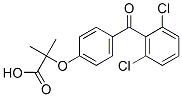 2-[4-(2,6-Dichlorobenzoyl)phenoxy]-2-methylpropanoic acid CAS#: 60012-97-7
