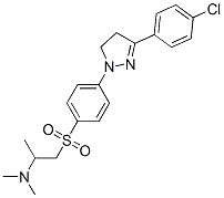 2-[[4-[3-(4-chlorophenyl)-4,5-dihydro-1H-pyrazol-1-yl]phenyl]sulphonyl]-N,N-dimethyl-1-methylethylamine CAS#: 67936-16-7