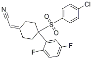 2-(4-(4-chlorophenylsulfonyl)-4-(2,5-difluorophenyl)cyclohexylidene)acetonitrile CAS#: 656810-84-3