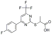 2-{[4-(4-fluorophenyl)-6-(trifluoromethyl)pyrimidin-2-yl]thio}propanoic acid CAS#: 514180-15-5
