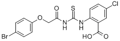 2-[[[[(4-BROMOPHENOXY)ACETYL]AMINO]THIOXOMETHYL]AMINO]-5-CHLORO-BENZOIC ACID CAS#: 531541-54-5