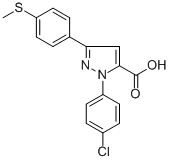 2-(4-CHLORO-PHENYL)-5-(4-METHYLSULFANYL-PHENYL)-2H-PYRAZOLE-3-CARBOXYLIC ACID CAS#: 618383-09-8
