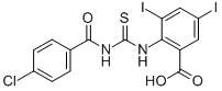 2-[[[(4-CHLOROBENZOYL)AMINO]THIOXOMETHYL]AMINO]-3,5-DIIODO-BENZOIC ACID CAS#: 531521-17-2