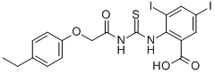 2-[[[[(4-ETHYLPHENOXY)ACETYL]AMINO]THIOXOMETHYL]AMINO]-3,5-DIIODO-BENZOIC ACID CAS#: 531536-90-0