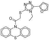 2-[[4-Ethyl-5-(2-furanyl)-4H-1,2,4-triazol-3-yl]thio]-1-(10H-phenothiazin-10-yl)-ethanone CAS#: 663212-40-6