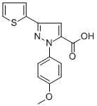 2-(4-METHOXY-PHENYL)-5-THIOPHEN-2-YL-2H-PYRAZOLE-3-CARBOXYLIC ACID CAS#: 618382-81-3
