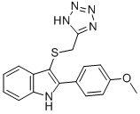 2-(4-Methoxyphenyl)-3-[(1H-tetrazol-5-yl)methylthio]-1H-indole CAS#: 66355-01-9