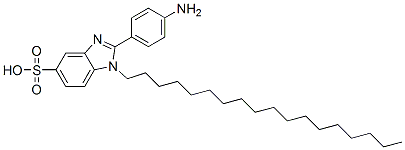 2-(4-aminophenyl)-1-octadecyl-1H-benzimidazole-5-sulphonic acid CAS#: 63217-35-6