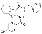 2-[(4-chlorobenzoyl)amino]-N-(3-pyridinylmethyl)-4,5,6,7-tetrahydro-1-benzothiophene-3-carboxamide CAS#: 609796-21-6
