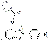 2-[4-(dimethylamino)phenyl]-3,6-dimethylbenzothiazolium benzoate CAS#: 68310-89-4