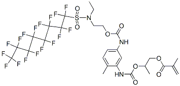 2-[[[[5-[[[2-[ethyl[(heptadecafluorooctyl)sulphonyl]amino]ethoxy]carbonyl]amino]-2-methylphenyl]amino]carbonyl]oxy]propyl methacrylate CAS#: 68298-72-6