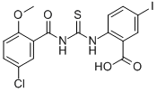 2-[[[(5-CHLORO-2-METHOXYBENZOYL)AMINO]THIOXOMETHYL]AMINO]-5-IODO-BENZOIC ACID CAS#: 531540-28-0