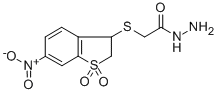 2-[(6-NITRO-1,1-DIOXO-2,3-DIHYDRO-1H-1-BENZOTHIOPHEN-3-YL)SULFANYL]ACETOHYDRAZIDE CAS#: 685120-05-2