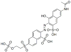 2-[[6-acetamido-1-hydroxy-3-sulpho-2-naphthyl]azo]-6-[[2-(sulphooxy)ethyl]sulphonyl]naphthalene-1-sulphonic acid CAS#: 68399-89-3