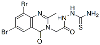 [[2-(6,8-dibromo-2-methyl-4-oxo-quinazolin-3-yl)acetyl]amino]thiourea CAS#: 68377-74-2