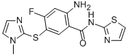 2-Amino-4-fluoro-5-[(1-methyl-1H-imidazol-2-yl)thio]-N-thiazol-2-ylbenzamide CAS#: 603107-76-2