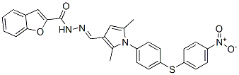 2-Benzofurancarboxylicacid,[[2,5-dimethyl-1-[4-[(4-nitrophenyl)thio]phenyl]-1H-pyrrol-3-yl]methylene]hydrazide(9CI) CAS#: 590397-09-4
