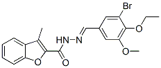 2-Benzofurancarboxylicacid,3-methyl-,[(3-bromo-4-ethoxy-5-methoxyphenyl)methylene]hydrazide(9CI) CAS#: 588680-67-5