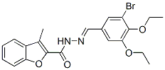 2-Benzofurancarboxylicacid,3-methyl-,[(3-bromo-4,5-diethoxyphenyl)methylene]hydrazide(9CI) CAS#: 588680-68-6