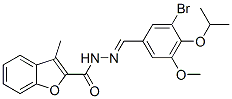 2-Benzofurancarboxylicacid,3-methyl-,[[3-bromo-5-methoxy-4-(1-methylethoxy)phenyl]methylene]hydrazide(9CI) CAS#: 588680-76-6
