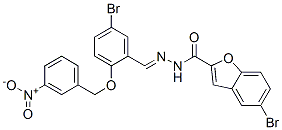 2-Benzofurancarboxylicacid,5-bromo-,[[5-bromo-2-[(3-nitrophenyl)methoxy]phenyl]methylene]hydrazide(9CI) CAS#: 590397-12-9