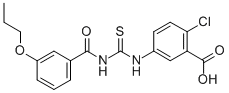 2-CHLORO-5-[[[(3-PROPOXYBENZOYL)AMINO]THIOXOMETHYL]AMINO]-BENZOIC ACID CAS#: 531541-16-9