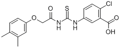 2-CHLORO-5-[[[[(3,4-DIMETHYLPHENOXY)ACETYL]AMINO]THIOXOMETHYL]AMINO]-BENZOIC ACID CAS#: 531533-64-9