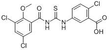 2-CHLORO-5-[[[(3,5-DICHLORO-2-METHOXYBENZOYL)AMINO]THIOXOMETHYL]AMINO]-BENZOIC ACID CAS#: 530148-02-8