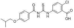 2-CHLORO-5-[[[[4-(2-METHYLPROPOXY)BENZOYL]AMINO]THIOXOMETHYL]AMINO]-BENZOIC ACID CAS#: 531519-99-0