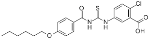 2-CHLORO-5-[[[[4-(HEXYLOXY)BENZOYL]AMINO]THIOXOMETHYL]AMINO]-BENZOIC ACID CAS#: 530149-67-8