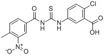 2-CHLORO-5-[[[(4-METHYL-3-NITROBENZOYL)AMINO]THIOXOMETHYL]AMINO]-BENZOIC ACID CAS#: 530137-78-1