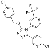 2-CHLORO-5-(5-[(4-CHLOROBENZYL)THIO]-4-[3-(TRIFLUOROMETHYL)PHENYL]-4H-1,2,4-TRIAZOL-3-YL)PYRIDINE CAS#: 680216-98-2