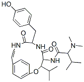 2-(Dimethylamino)-N-[7-[(4-hydroxyphenyl)methyl]-3-(1-methylethyl)-5,8-dioxo-2-oxa-6,9-diazabicyclo[10.2.2]hexadeca-10,12,14(1),15-tetren-4-yl]-3-methylbutanamide CAS#: 64408-10-2