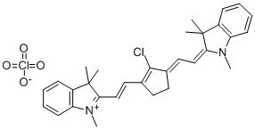 2-((E)-2-(2-CHLORO-3-[(E)-2-(1,3,3-TRIMETHYL-1,3-DIHYDRO-2H-INDOL-2-YLIDENE)ETHYLIDENE]-1-CYCLOPENTEN-1-YL)ETHENYL)-1,3,3-TRIMETHYL-3H-INDOLIUM PERCHLORATE CAS#: 69415-30-1