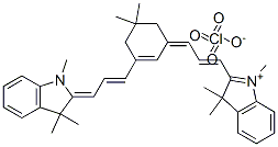 2-((E)-3-(5,5-DIMETHYL-3-[(E)-3-(1,3,3-TRIMETHYL-1,3-DIHYDRO-2H-INDOL-2-YLIDENE)-1-PROPENYL]-2-CYCLOHEXEN-1-YLIDENE)-1-PROPENYL)-1,3,3-TRIMETHYL-3H-INDOLIUM PERCHLORATE CAS#: 68339-63-9