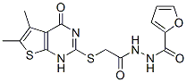 2-Furancarboxylic acid, 2-[[(1,4-dihydro-5,6-dimethyl-4-oxothieno[2,3-d]pyrimidin-2-yl)thio]acetyl]hydrazide (9CI) CAS#: 606108-22-9