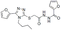 2-Furancarboxylicacid,2-[[[4-butyl-5-(2-furanyl)-4H-1,2,4-triazol-3-yl]thio]acetyl]hydrazide(9CI) CAS#: 606111-37-9
