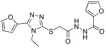 2-Furancarboxylicacid,2-[[[4-ethyl-5-(2-furanyl)-4H-1,2,4-triazol-3-yl]thio]acetyl]hydrazide(9CI) CAS#: 606111-69-7