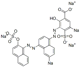 2-Hydroxy-3-[[4-[(2-hydroxy-1-naphthalenyl)azo]-6-sodiosulfo-1-naphthalenyl]azo]-5-sodiosulfobenzoic acid sodium salt CAS#: 6470-59-3