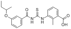 2-METHYL-3-[[[[3-(1-METHYLPROPOXY)BENZOYL]AMINO]THIOXOMETHYL]AMINO]-BENZOIC ACID CAS#: 531535-29-2